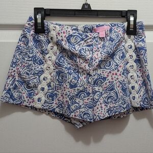 Lilly Pulitzer High Waist Blue and Pink Shorts